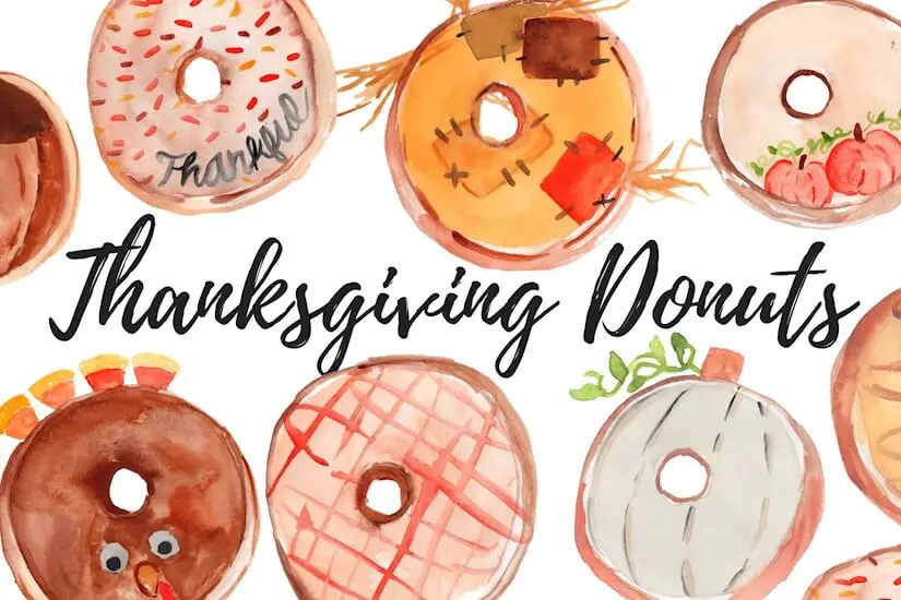 thanksgiving food donut clipart