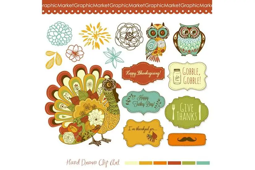 thanksgiving turkey fall clip art