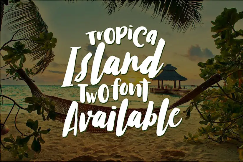tropical island font duo