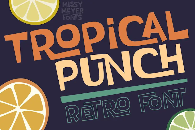 tropical punch a fun retro hawaii font