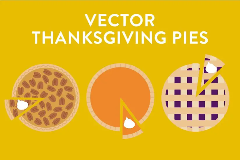 vector thanksgiving pies