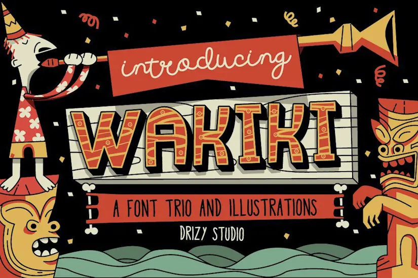 wakiki layered typeface bonus