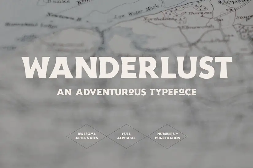wanderlust travel font