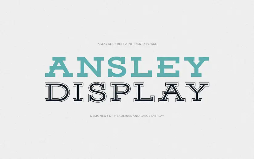 ansley display free font