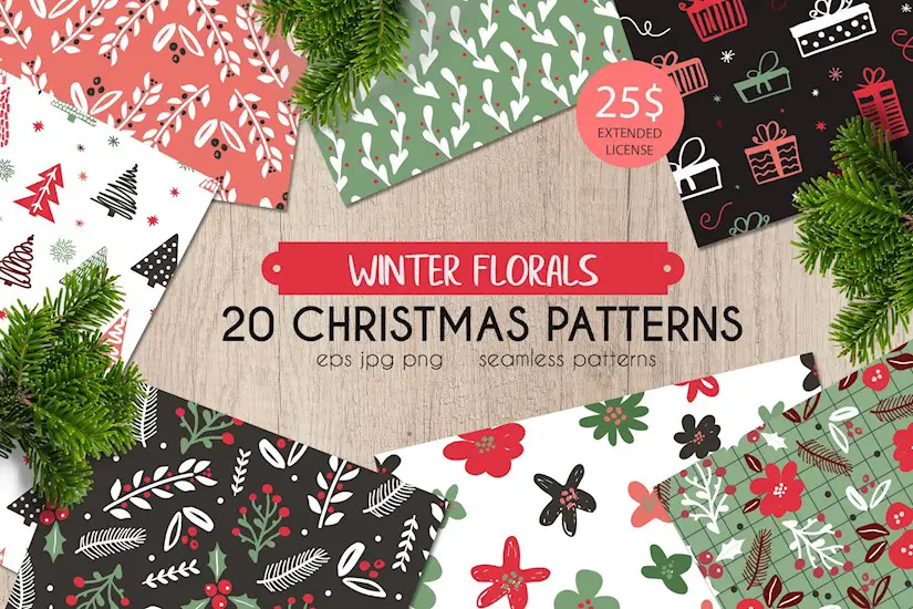 christmas bundle clipart pattern