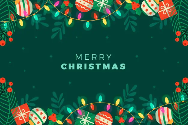 flat design christmas background