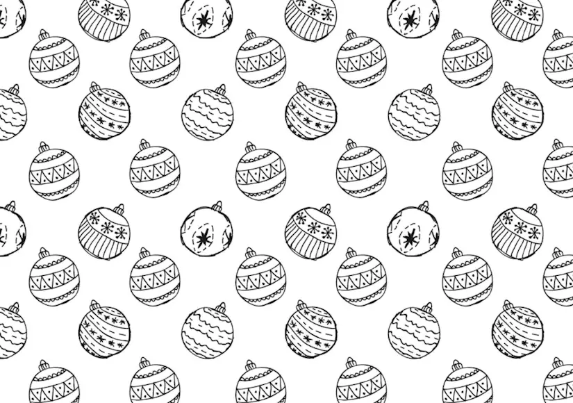 free christmas hand drawn pattern background