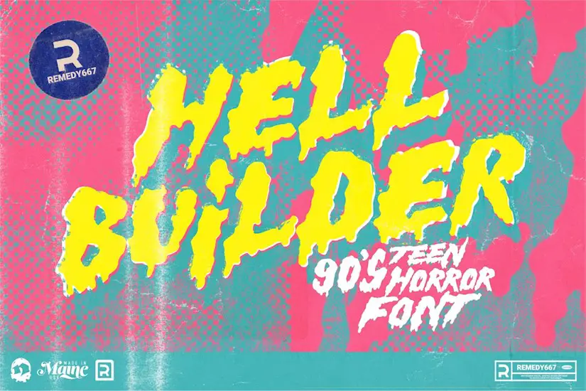 hell builder 90s teen horror font