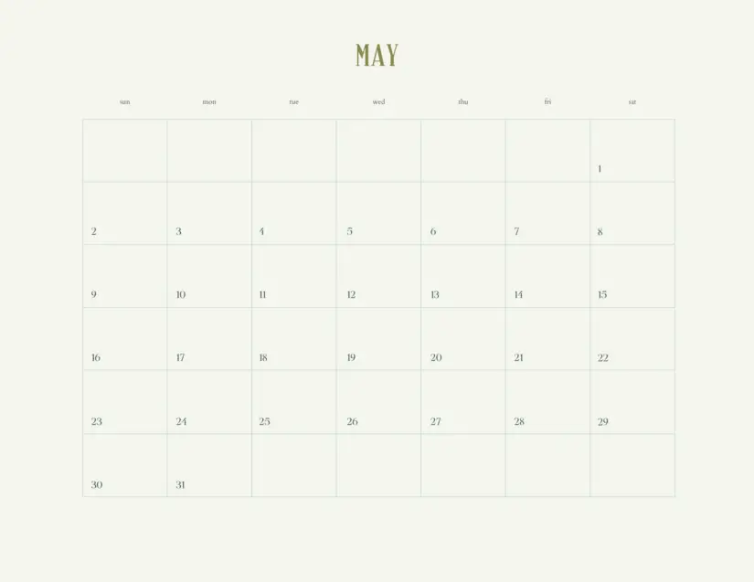 33 Printable Free May 2021 Calendars With Holidays Onedesblog