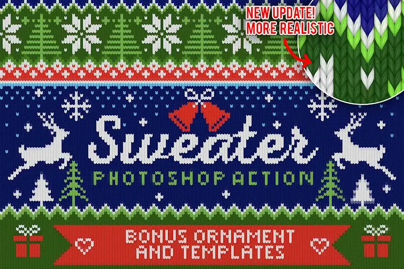 ugly christmas sweater photoshop act sweather pattern
