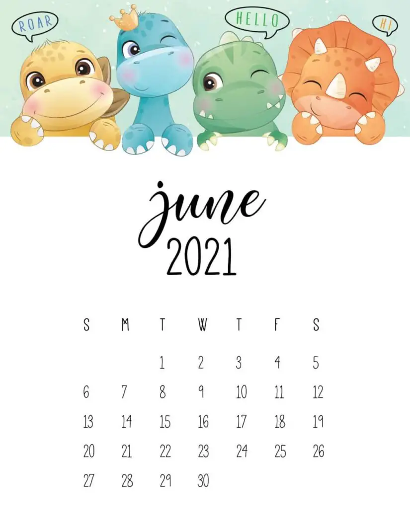 50 best printable june 2021 calendars with holidays