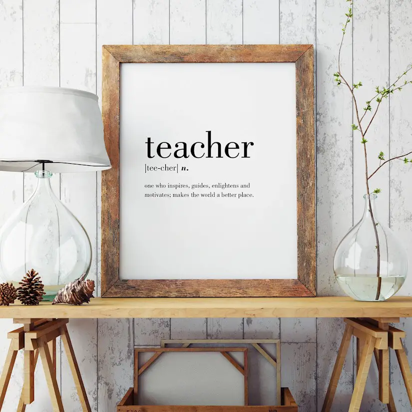teacher definition print teacher wall