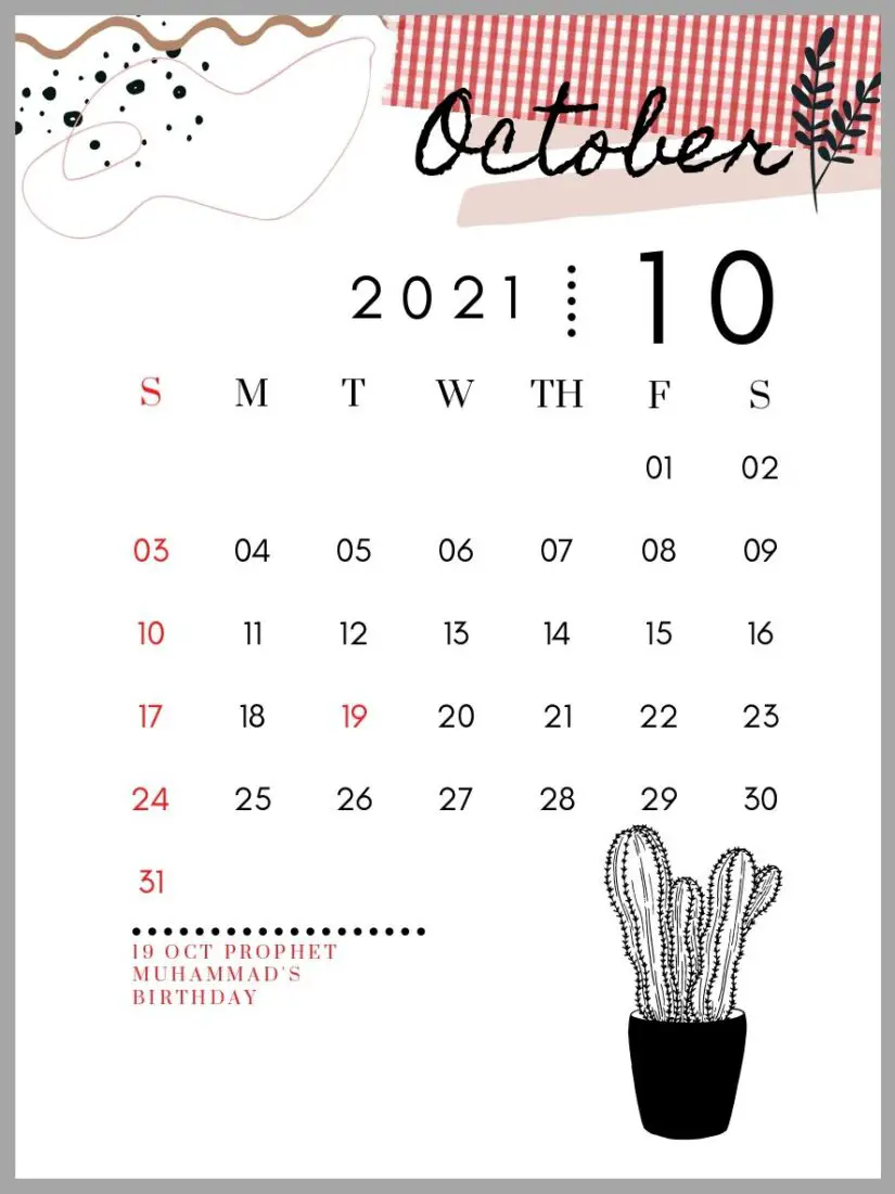 Monthly Cute Calendar Printable 2022