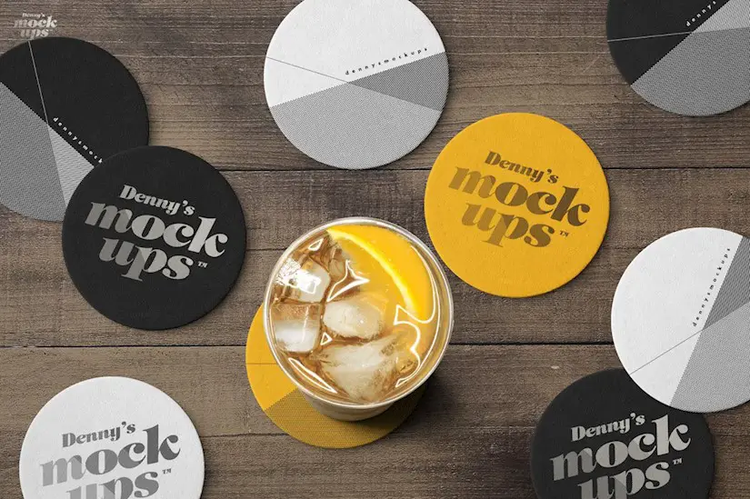 Download 39 Best Coaster Mockups For Coffee And Beer Onedesblog