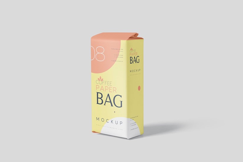 coffee paper bag mockup