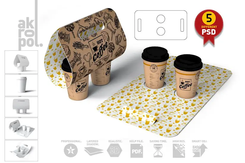 21 Nice Cup Holder Mockups Both Free Premium Onedesblog