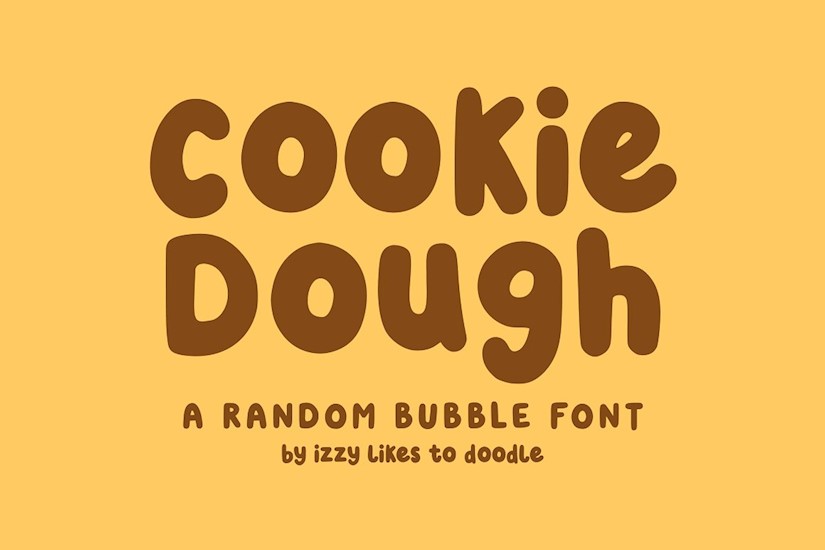 cookie dough a random bubble font