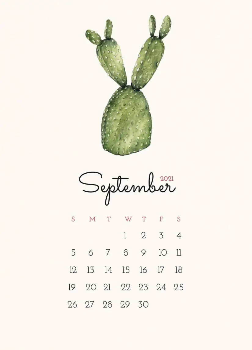 download premium illustration of calendar 2021 september editable template