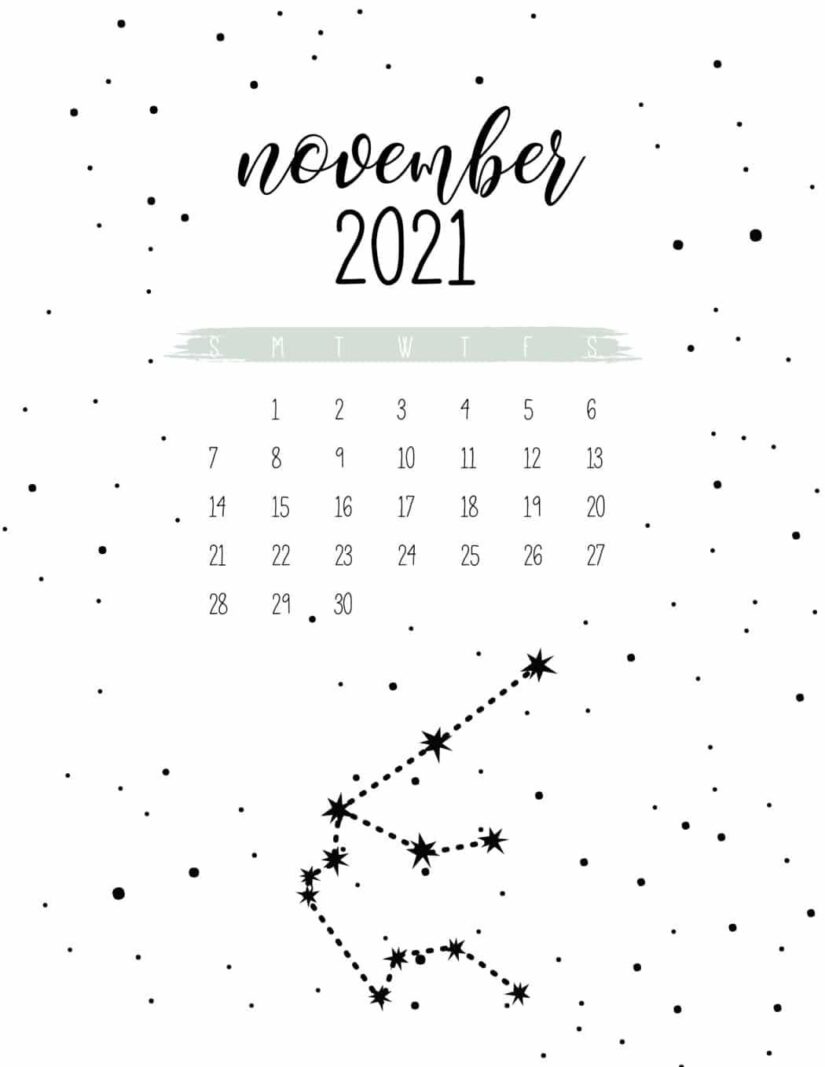 free celestial 2021 calendar