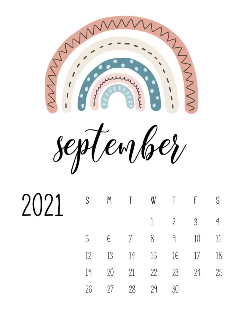 happy rainbows 2021 calendar