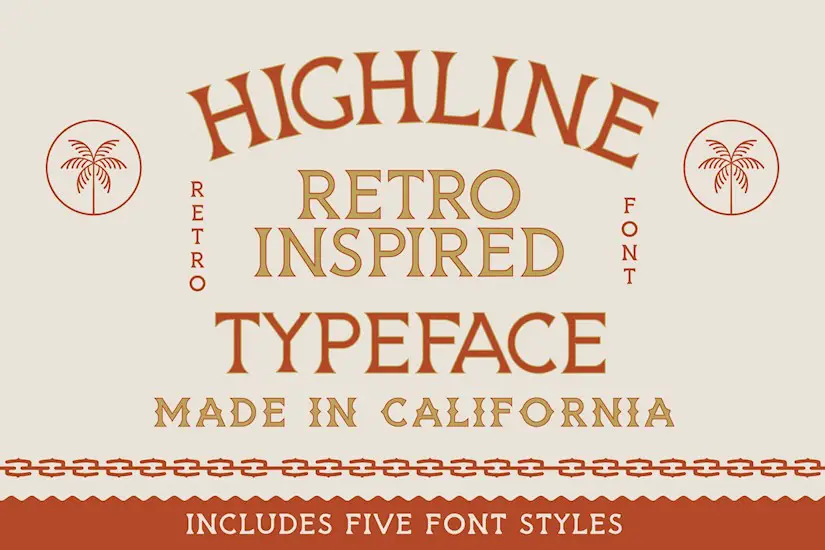 highline font vintage typeface