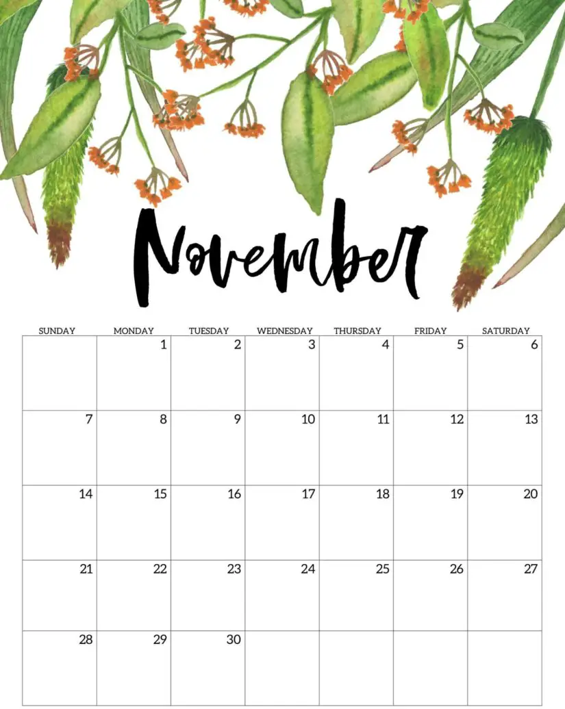View Free Printable Calendar With Holidays November 2021 Pics