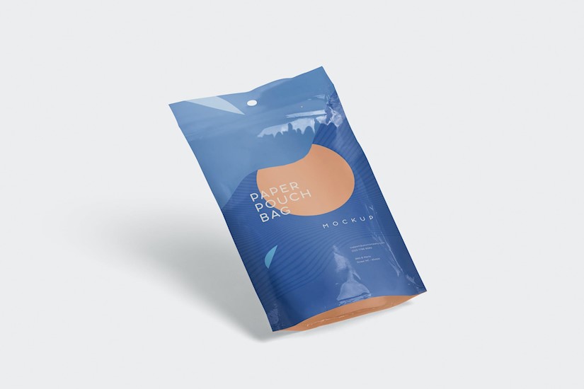 paper pouch bag mockup in small size