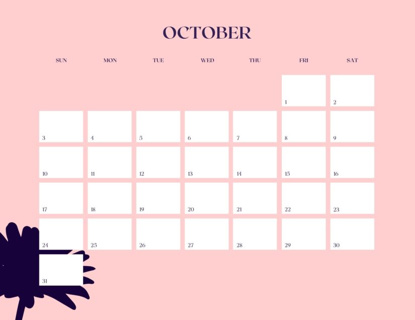 47 Free Printable October 2021 Calendars with Holidays Onedesblog