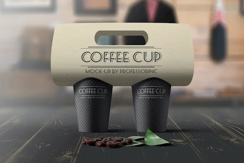 premium coffee cup mock up