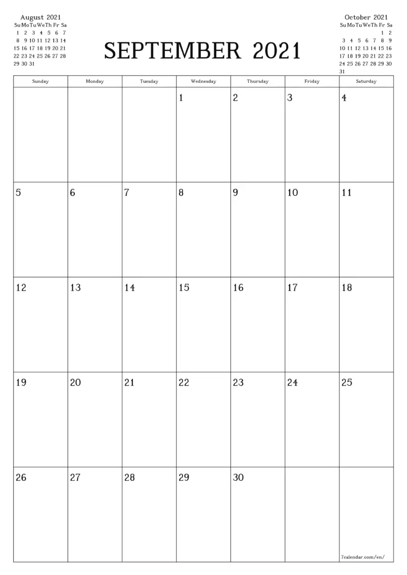 53 Free Printable September 2021 Calendars To Download Onedesblog