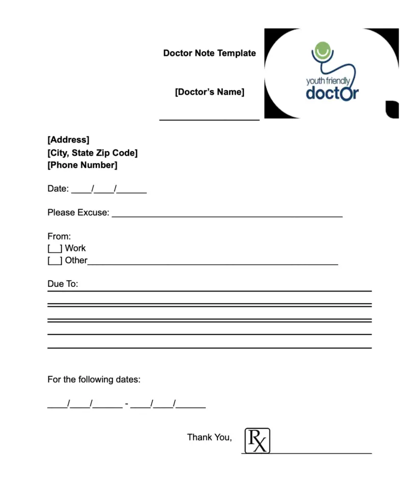 21 Free Fake Doctors Note Templates to Download - Onedesblog Intended For Hospital Note Template