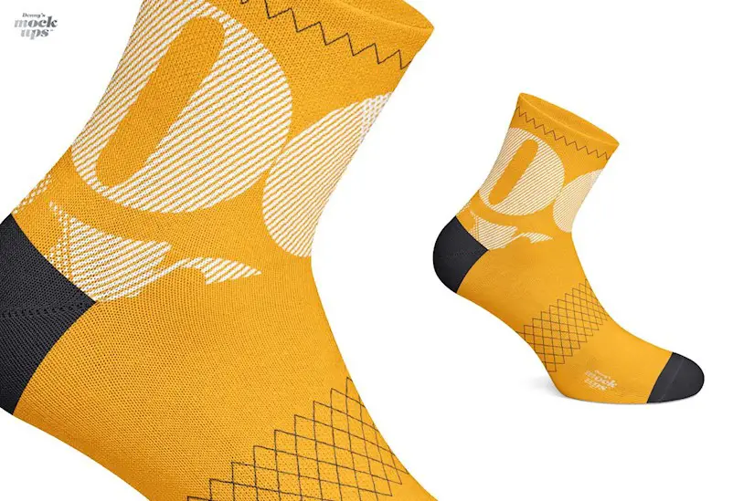 cycling socks 3 types mockup