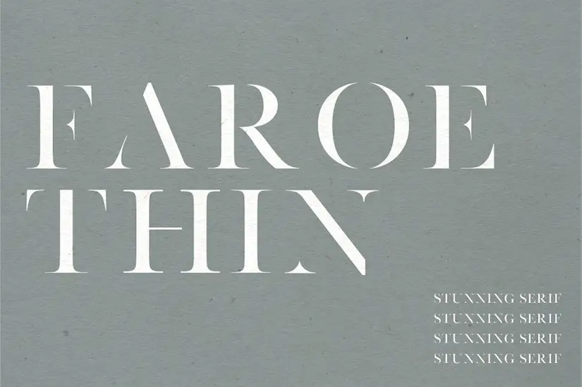 faroe thin a stunning serif