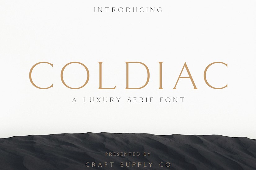 minimalist coldiac luxury serif font