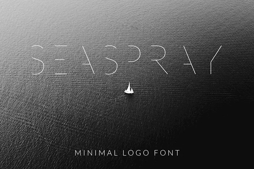 sea spray minimal logo font