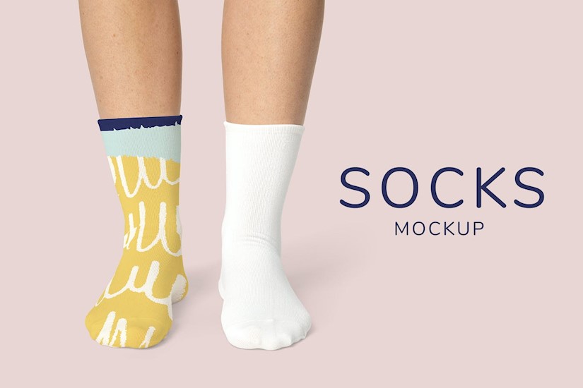 socks mockup template