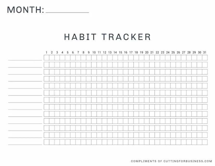 Circular Habit Tracker Printable Free