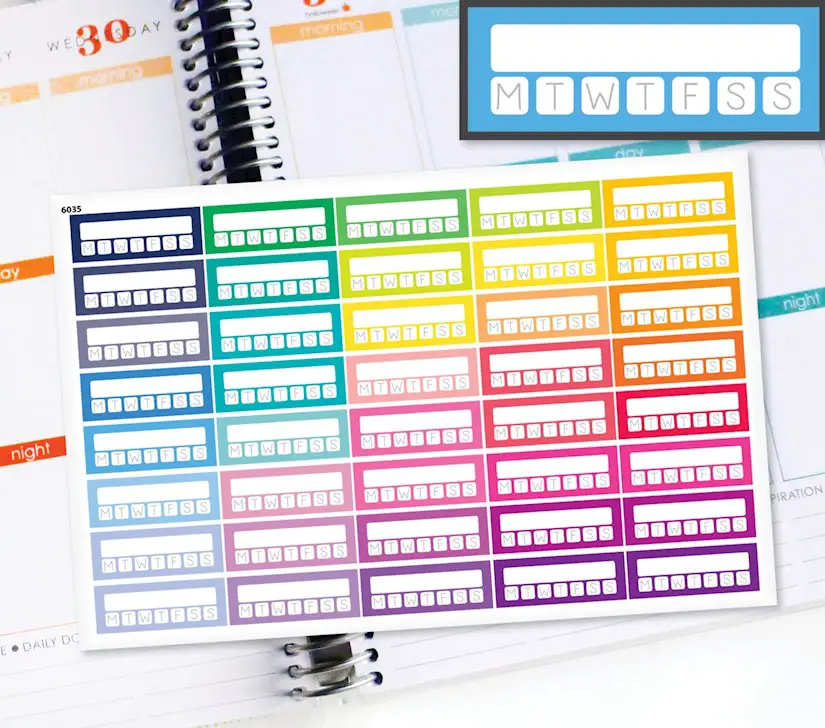 habit tracker planner stickers to be