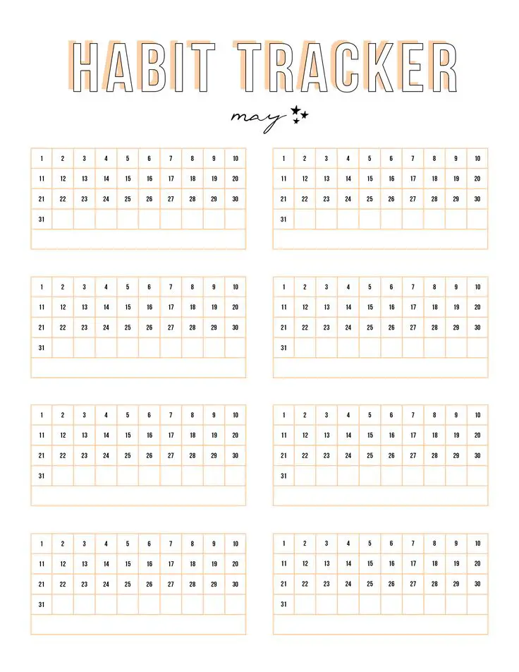 Mini Habit Tracker Printable