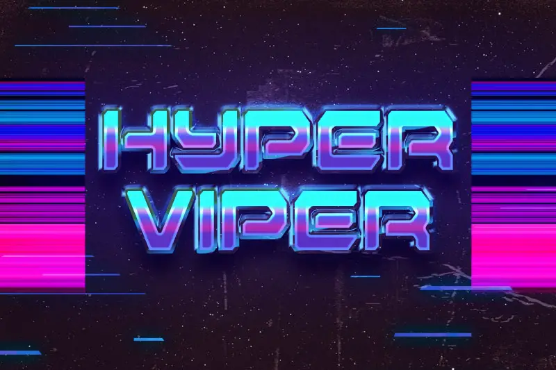 hyper vyper vaporwave font