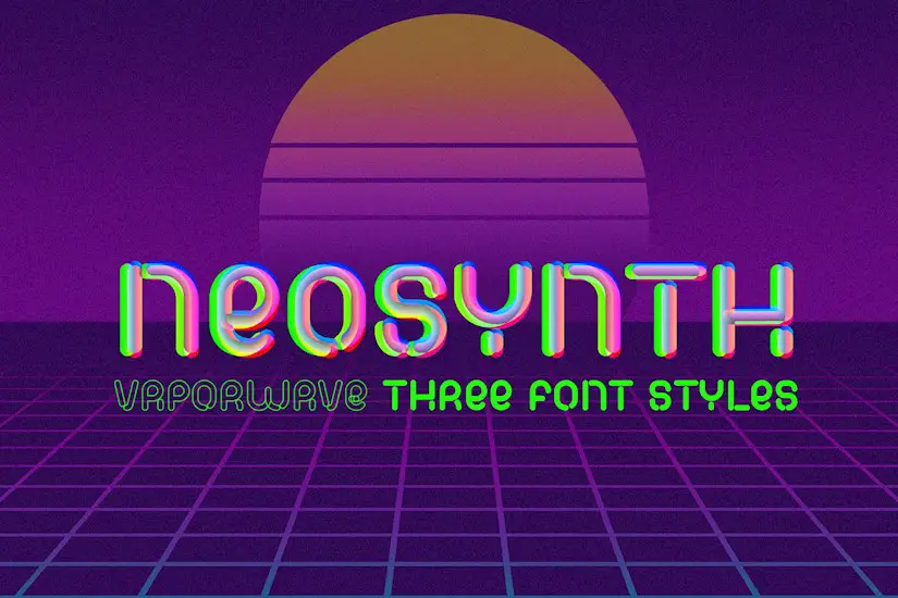neosynth vaporwave font