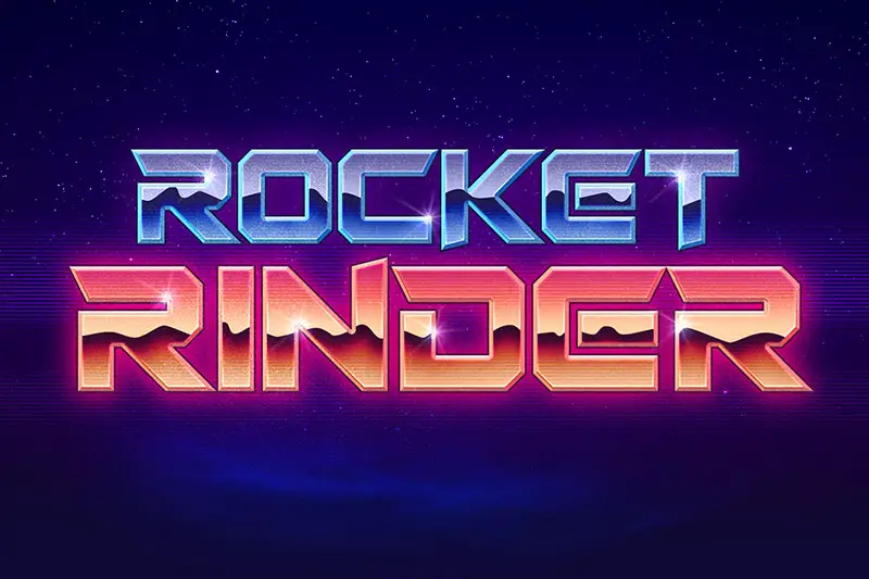 rocket rinder vaporwave font