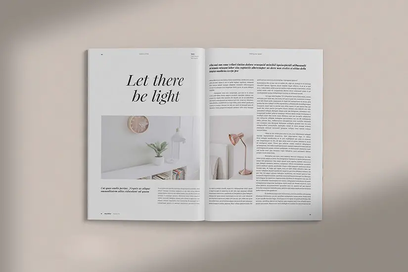 free minimalist magazine mockup psd