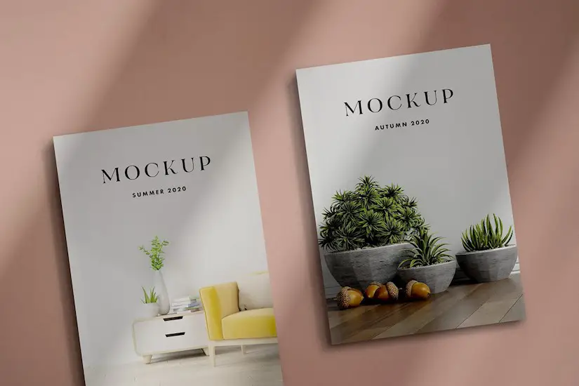 home magazine mockup scenes