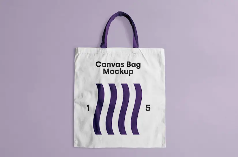 canvas tote bag mockup