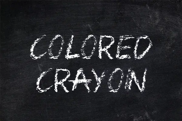 colored crayons font