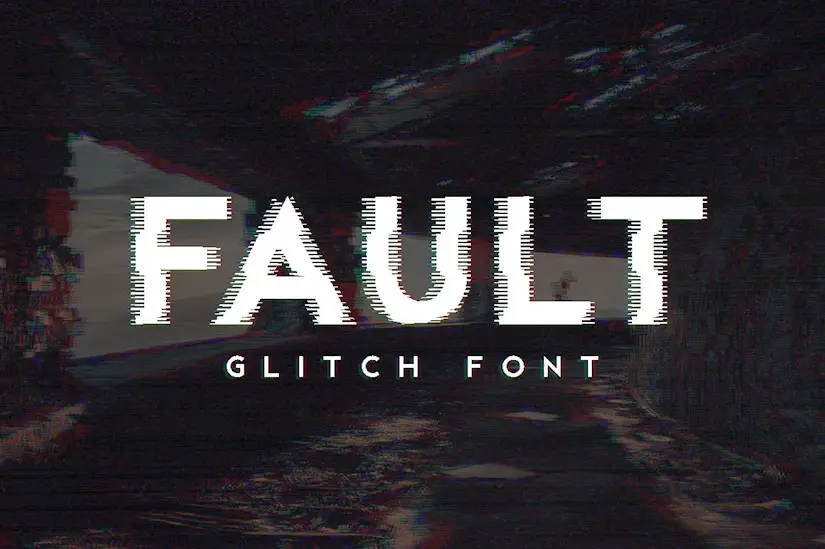 fault glitch font