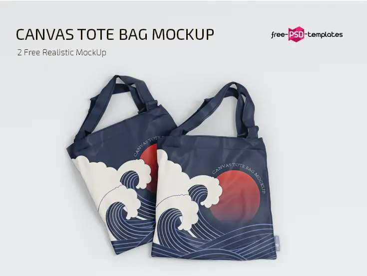 free psd canvas tote bag templates
