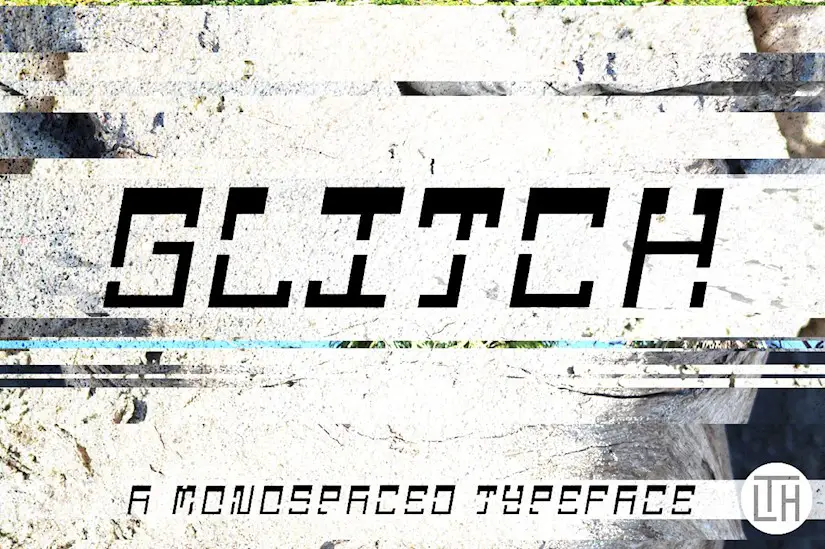 glitch serif font