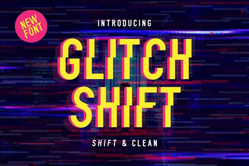 glitch shift font